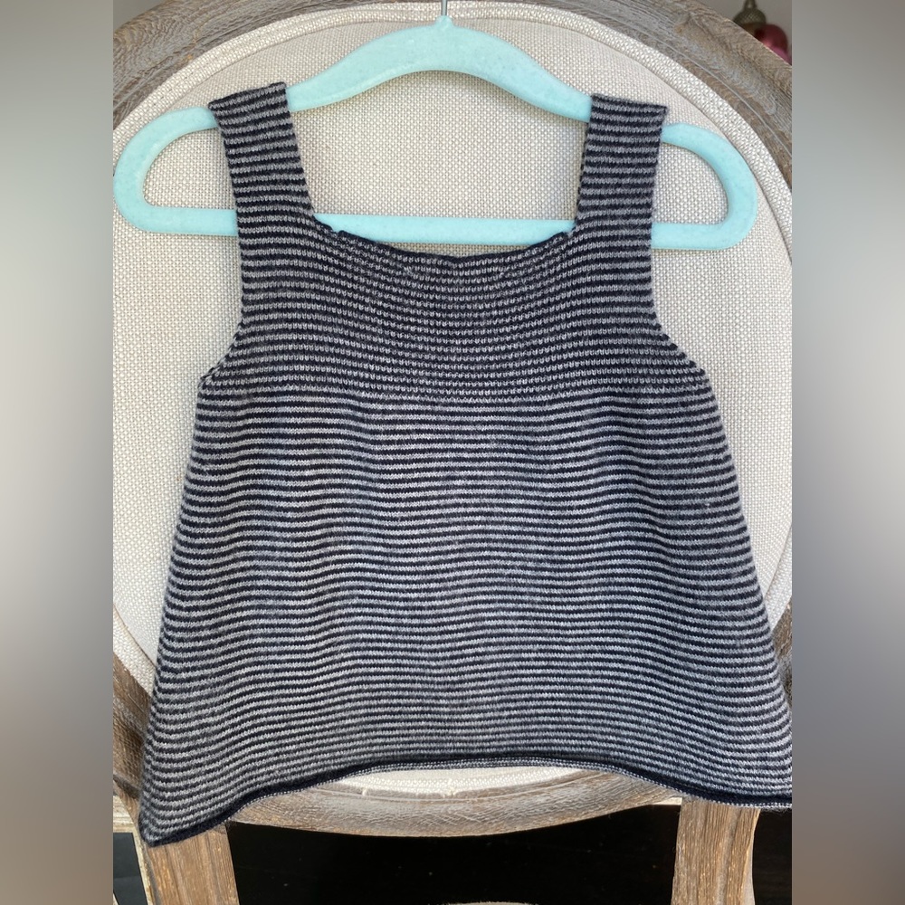 Babe & Tess striped cashmere shirt vest